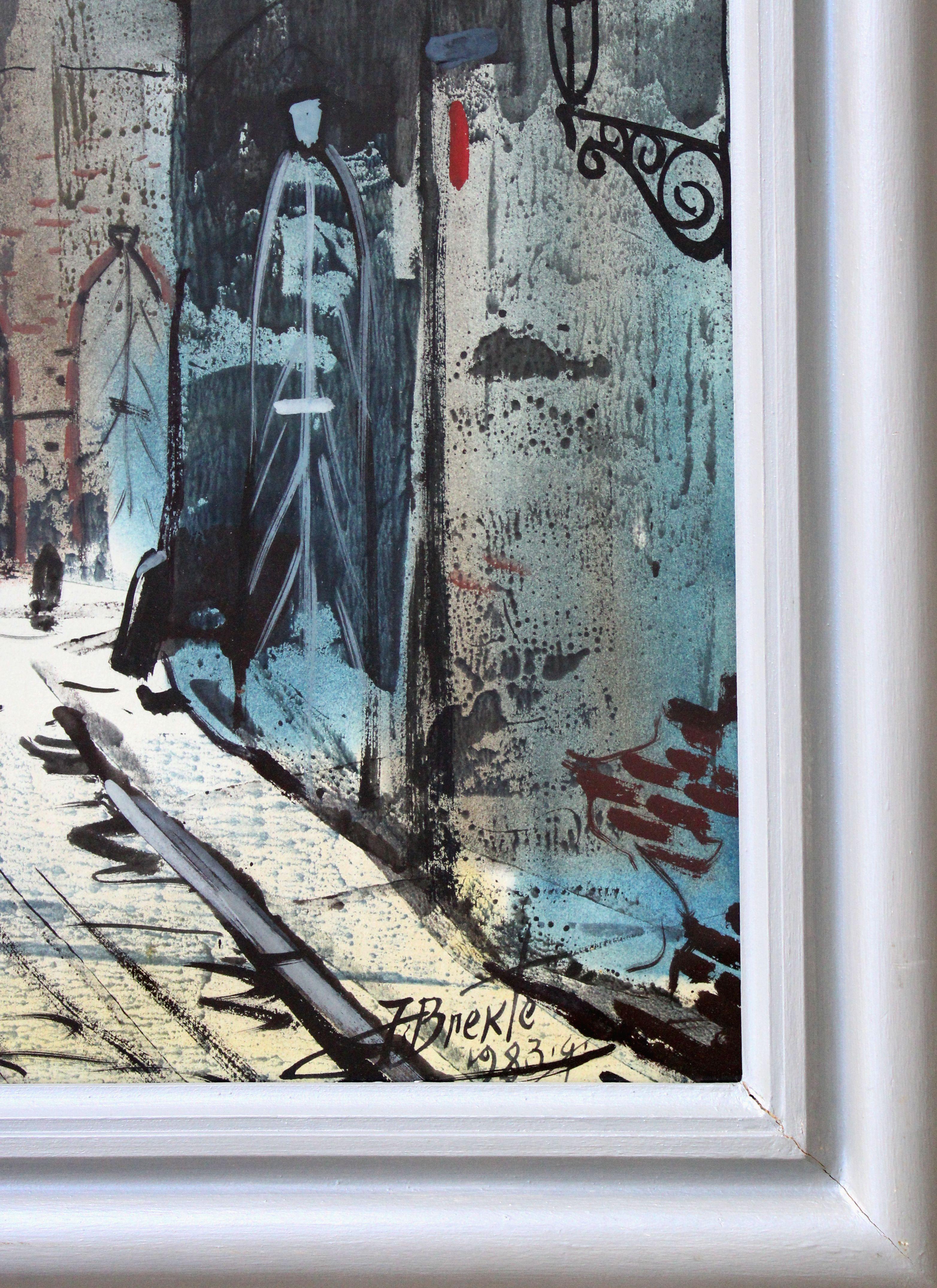 Alte Stadt.  1983. Aquarell, Acryl auf Papier, 76x56 cm (Realismus), Painting, von Janis Brekte