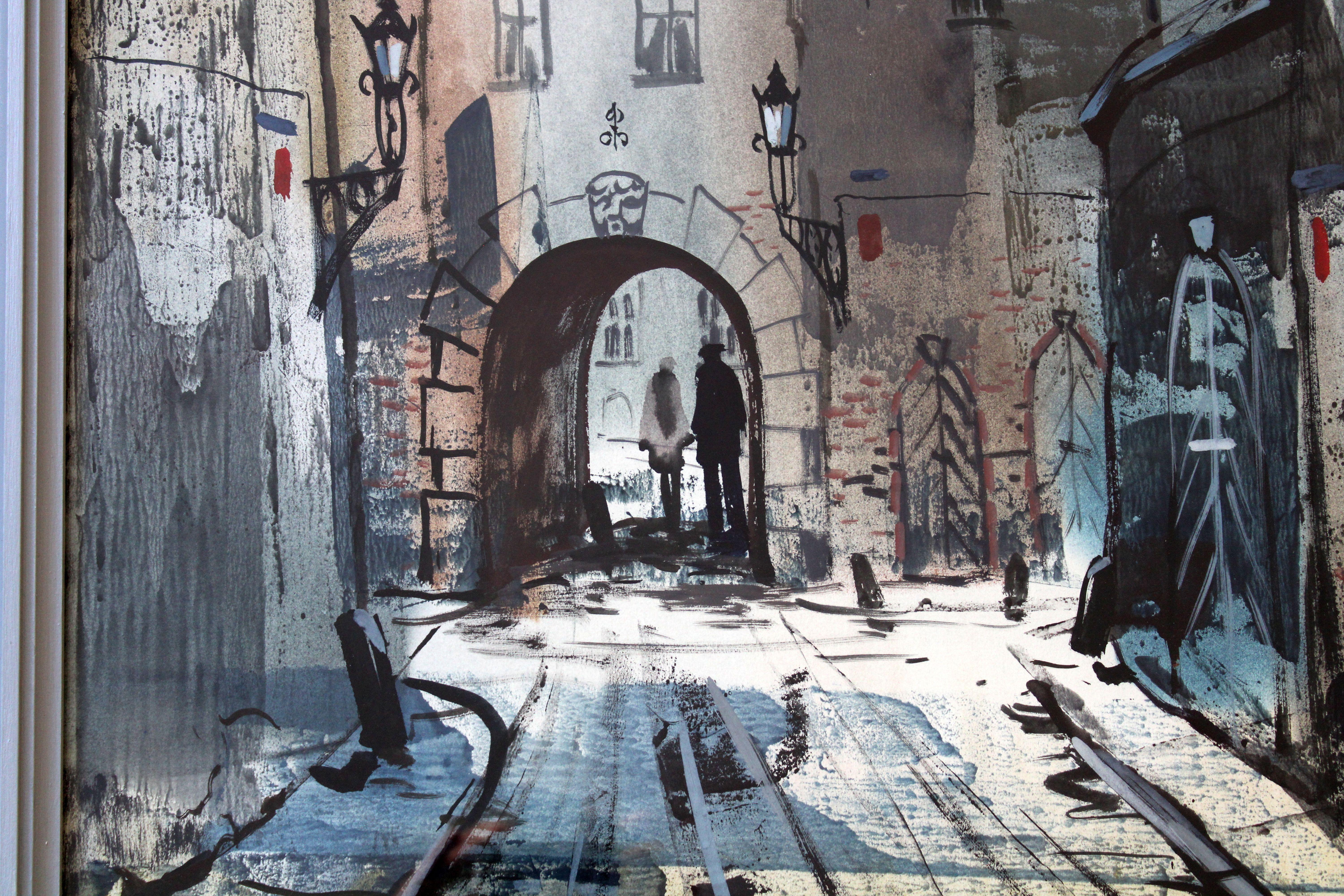 Alte Stadt

1983. Aquarell, Acryl auf Papier, 76x56 cm

Im Mittelpunkt des Kunstwerks steht eine alte Stadt, ein historisches Viertel, das für seine antiquierte Architektur, die gepflasterten Straßen und das Gefühl vergangener Epochen bekannt ist.