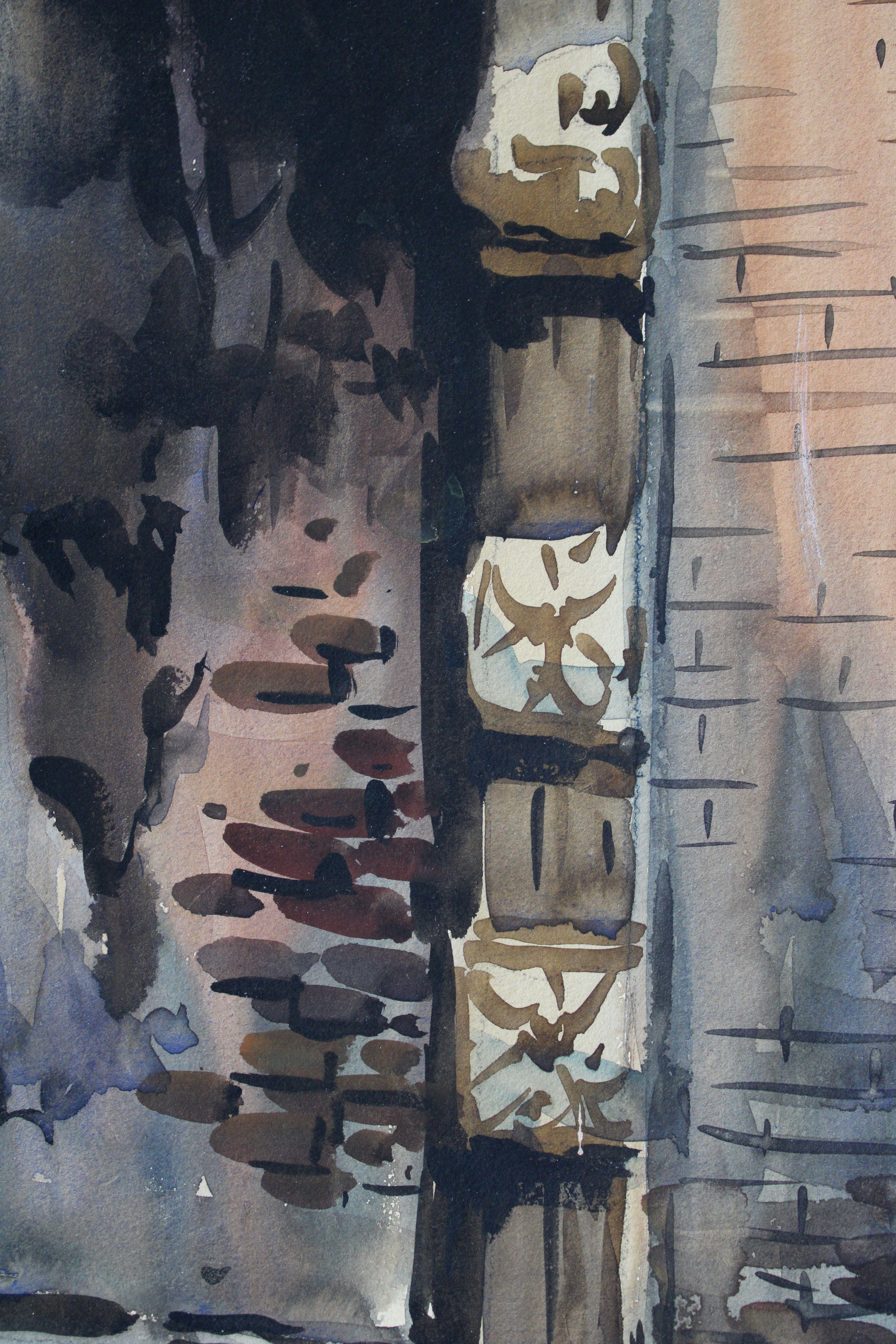 Portal. 1956. Paper, watercolor, 75x55 cm For Sale 3