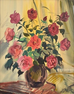 Blumenstillleben. 1977. Papier, Aquarell, 74 × 60 cm. Unterzeichnet