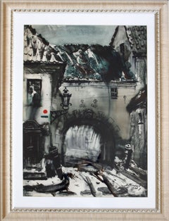 Swedish Gate evening. 1972, paper, watercolor, 60, 5 x 42, 5 cm