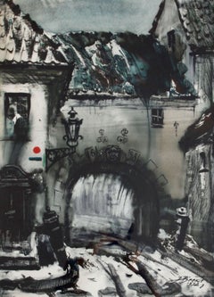 La soirée du Gate suédois. 1972, papier, aquarelle, 60, 5 x 42, 5 cm