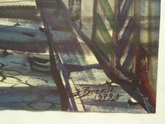 The yard  1979, paper, watercolor 74x55 cm