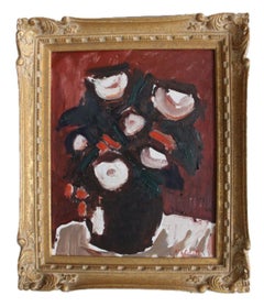 Still life with flowers  oil/cardboard, 51x40 cm