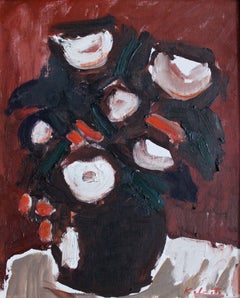 Natura morta con fiori  olio/cartone, 51x40 cm
