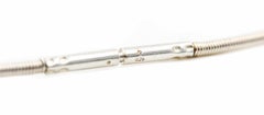 Janis Kerman, Three-Stone Omega Necklace, 18 Karat Gold, Sterling Silver