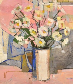 Stilleben mit Dasies. Öl auf Leinwand. 80x70,5 cm