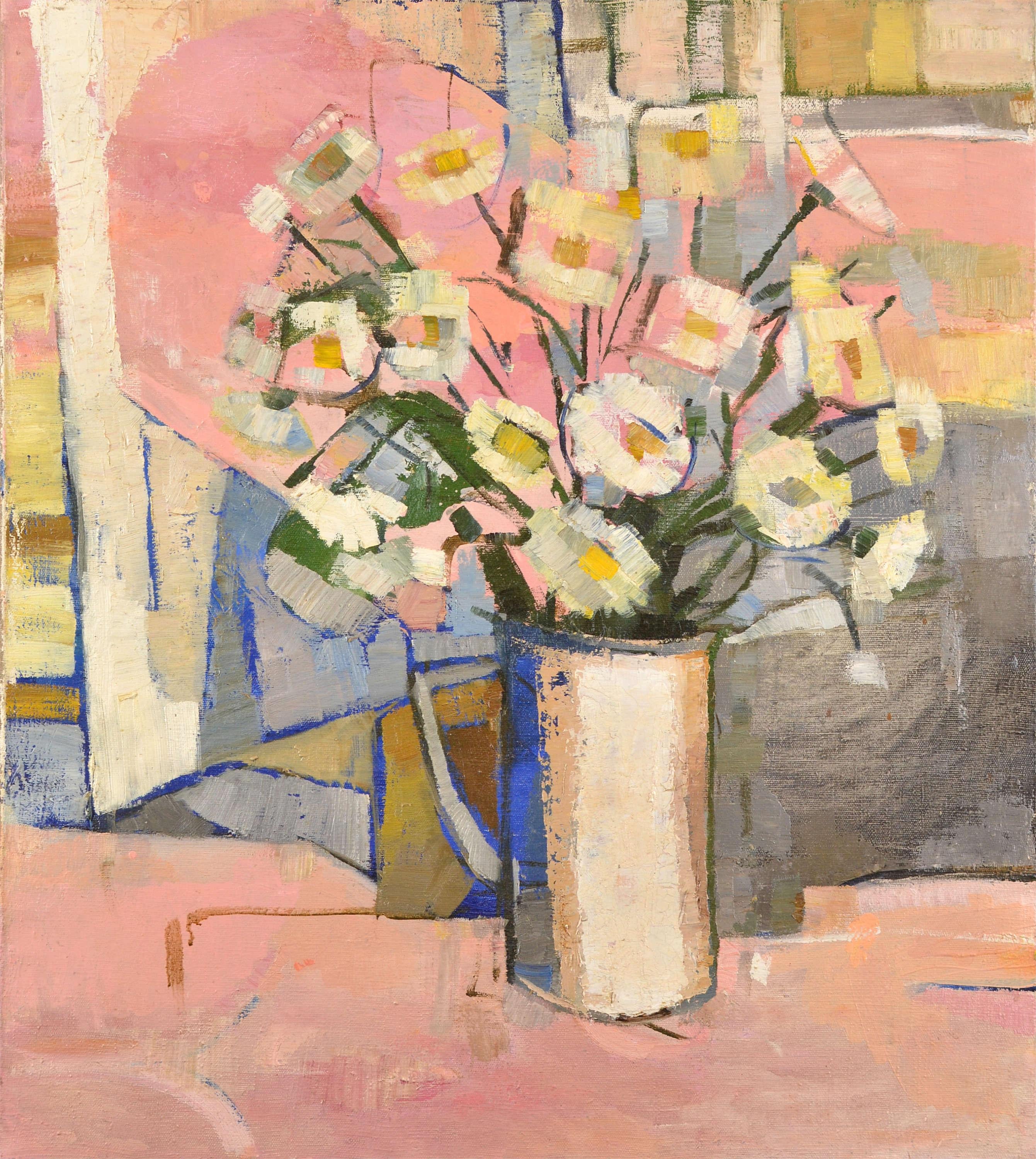 Stilleben mit Dasies. Öl auf Leinwand. 80x70,5 cm