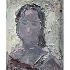Ritratto di donna. Cartone, olio, 16,7x13,8 cm