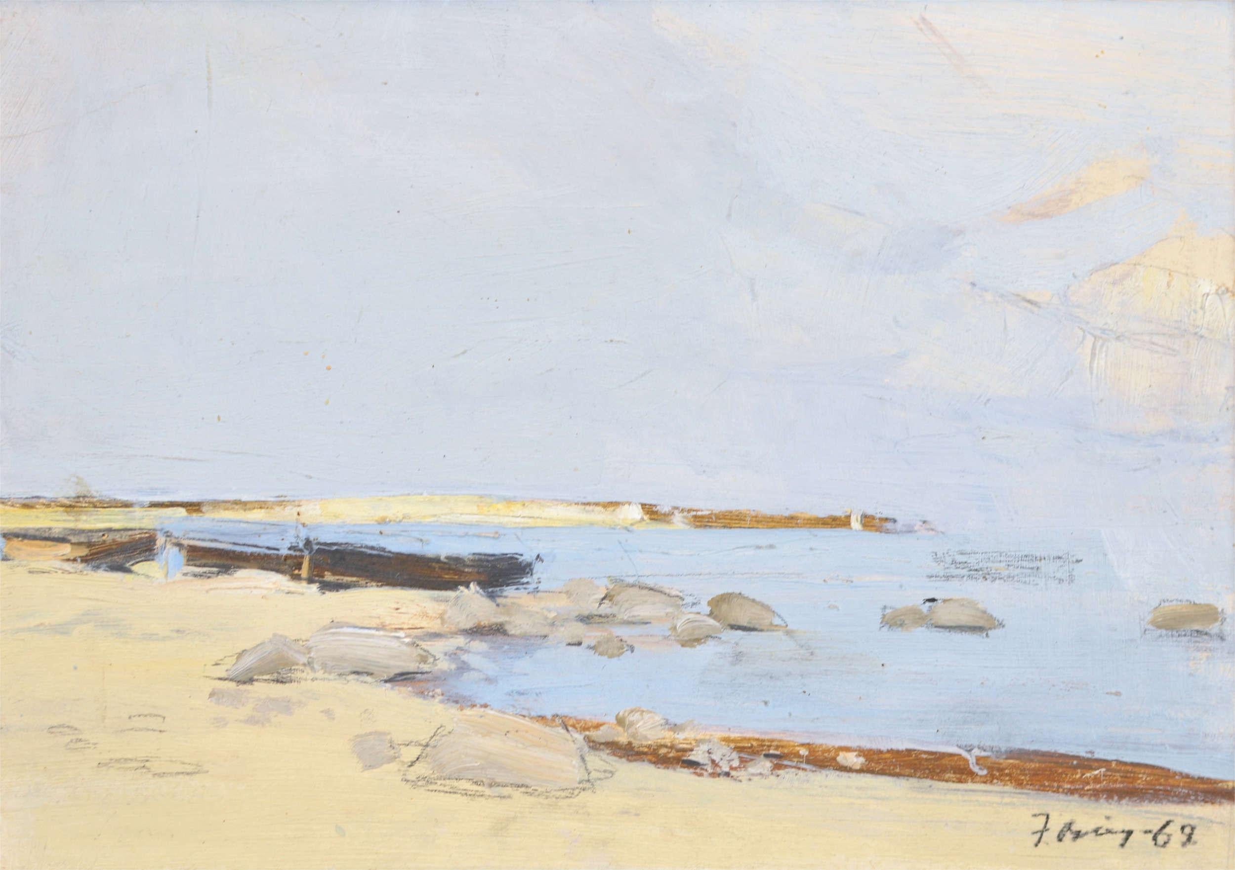 Seaside. 1969. Öl auf Leinwand. 30x50 cm