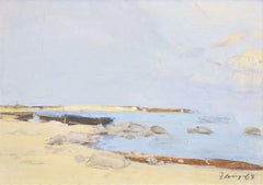 Seaside. 1969. Öl auf Leinwand. 30x50 cm