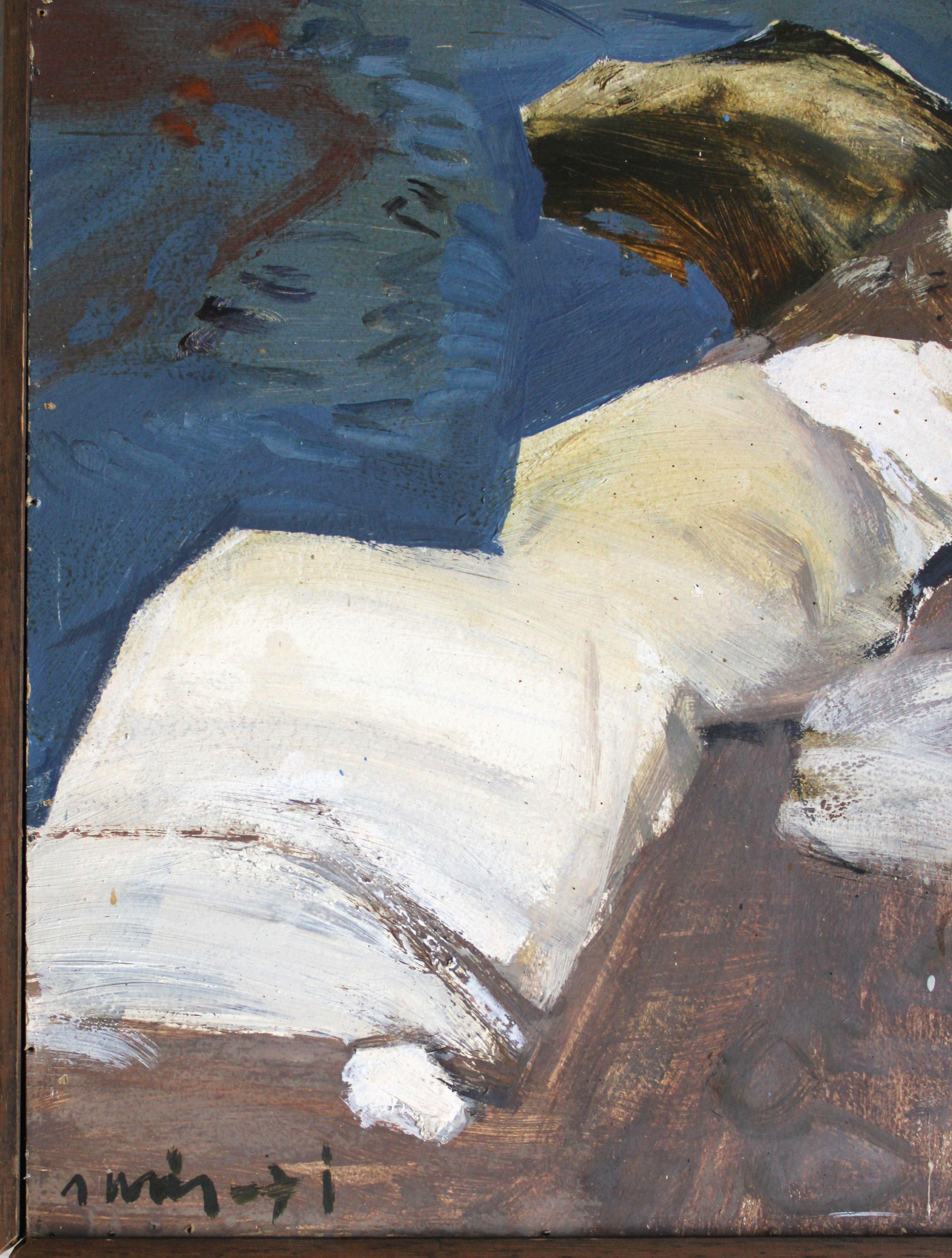 Piedras de la costa. óleo sobre cartón, 80x50 cm - Painting Realista de Janis Osis