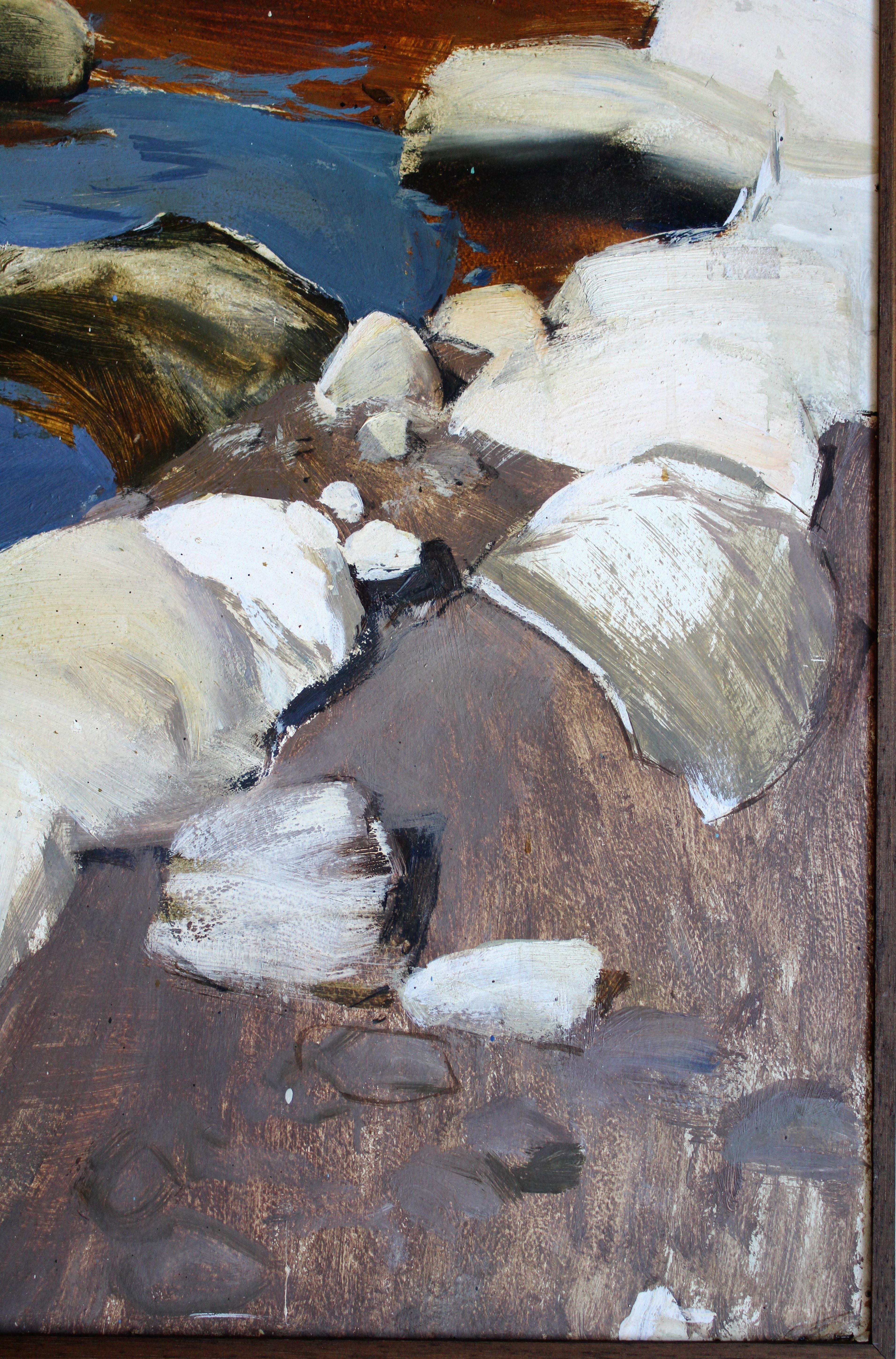 Piedras de la costa. óleo sobre cartón, 80x50 cm

Información sobre el artista:
Janis Osis (1926.10.IV - 1991.22.VII)
Sus primeros conocimientos artísticos los adquirió de su tío, el pintor A. Stunda. En 1951 se graduó en la Academia de Arte de