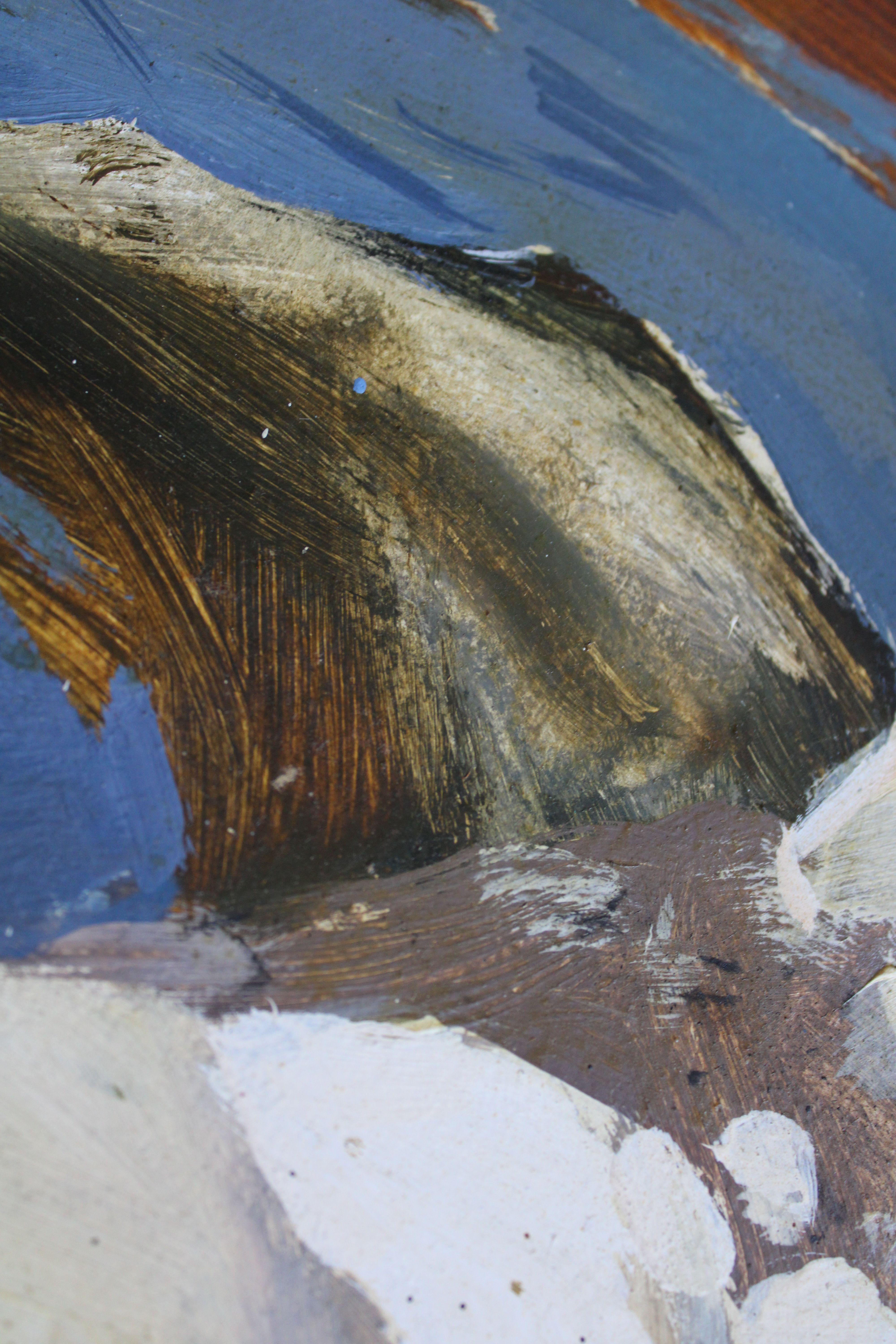 Piedras de la costa. óleo sobre cartón, 80x50 cm en venta 2