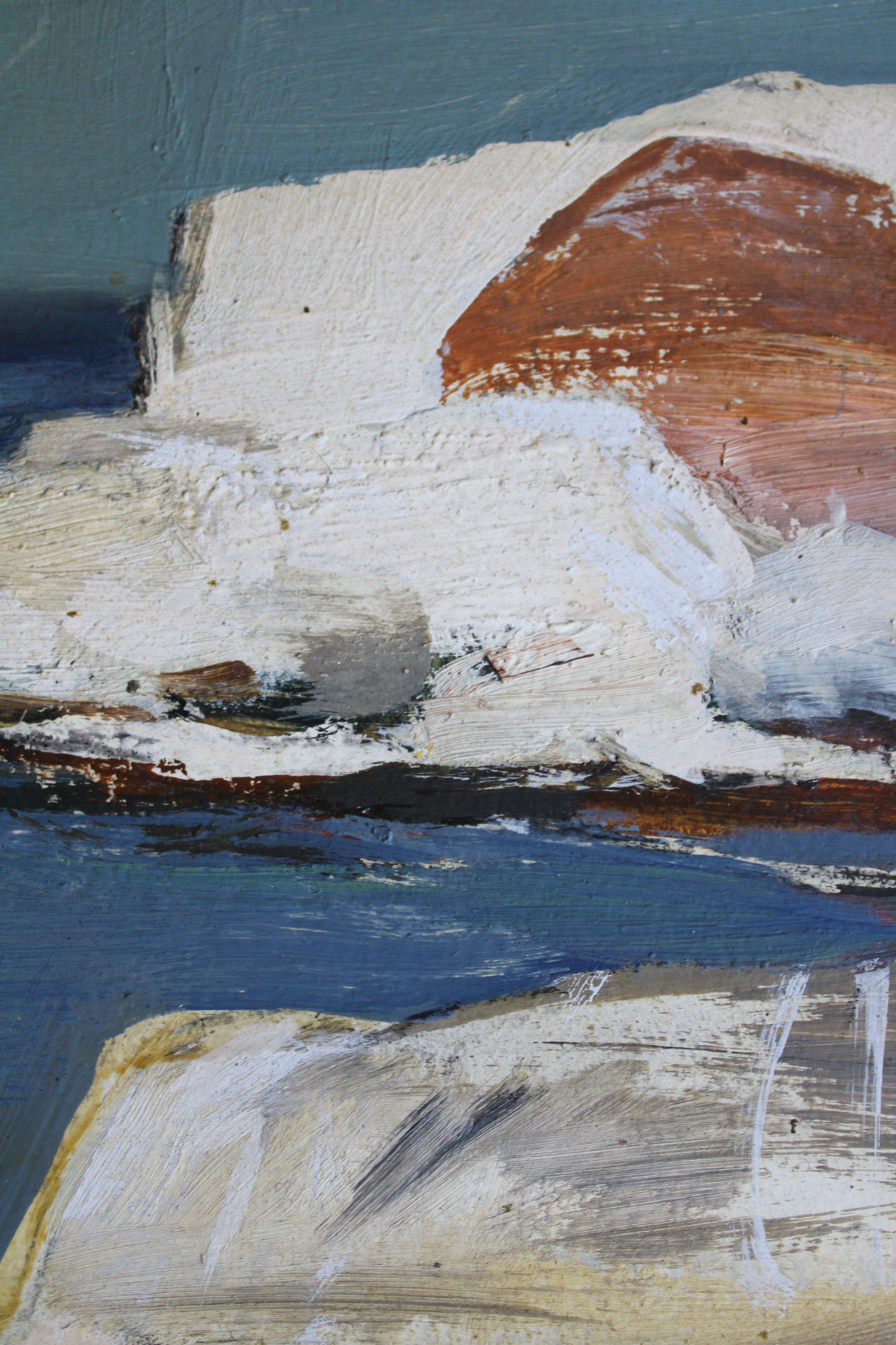 Piedras de la costa. óleo sobre cartón, 80x50 cm en venta 4