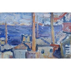 Coast. Canvas, oil, 16x22 cm