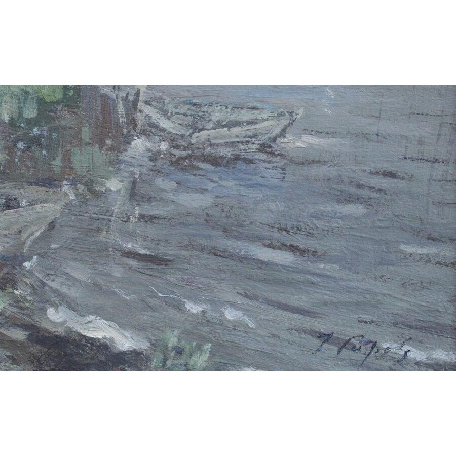 Costa del lago. Óleo sobre tabla, 35,5x47,5 cm en venta 1