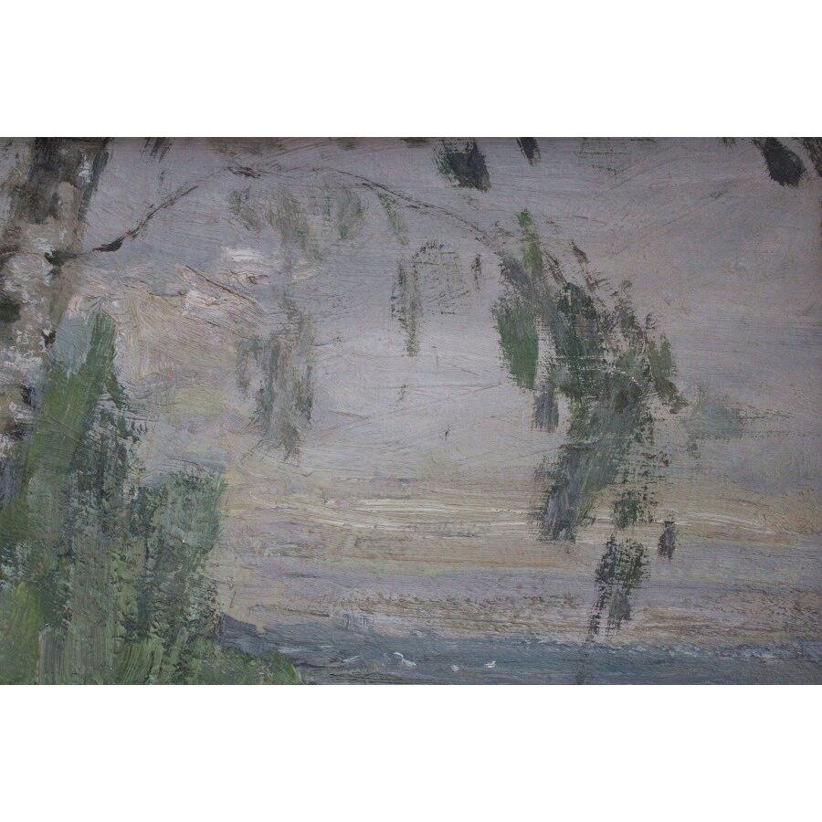 Costa del lago. Óleo sobre tabla, 35,5x47,5 cm en venta 3