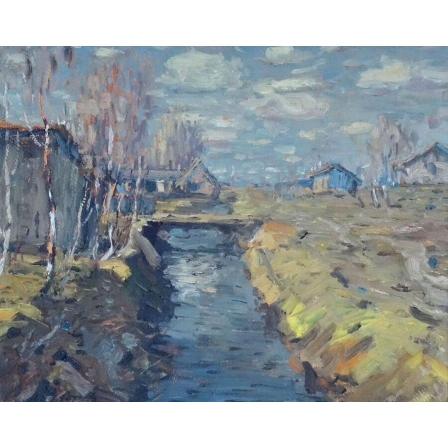 Fiume. 1933. Olio su cartone. 36 x 43 cm
