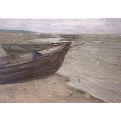 Seashore. Oil on cardboard, 32x45 cm