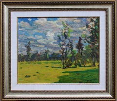 Día soleado de primavera. Cartón, óleo, 29. 5 x 36 cm