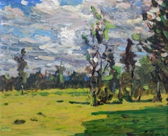 Spring sunny day. Cardboard, oil, 29. 5 x 36 cm