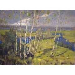 Spring verdure. Oil on canvas, 46.5x62.5 cm