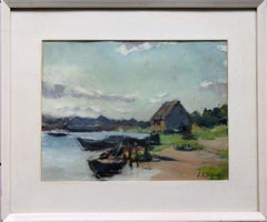 Jānis Tilbergs (1880-1972) Paysage, huile/carton, 26x35 cm