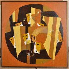 Spiel III. 2004. Öl auf Leinwand, 100x100 cm, Öl