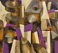 Natura morta con bottiglia. 1994. Olio su cartone, 93x100 cm