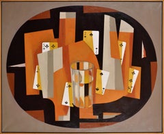 The game VI. 2004. Oil and collage on cardboard, 90x110 cm