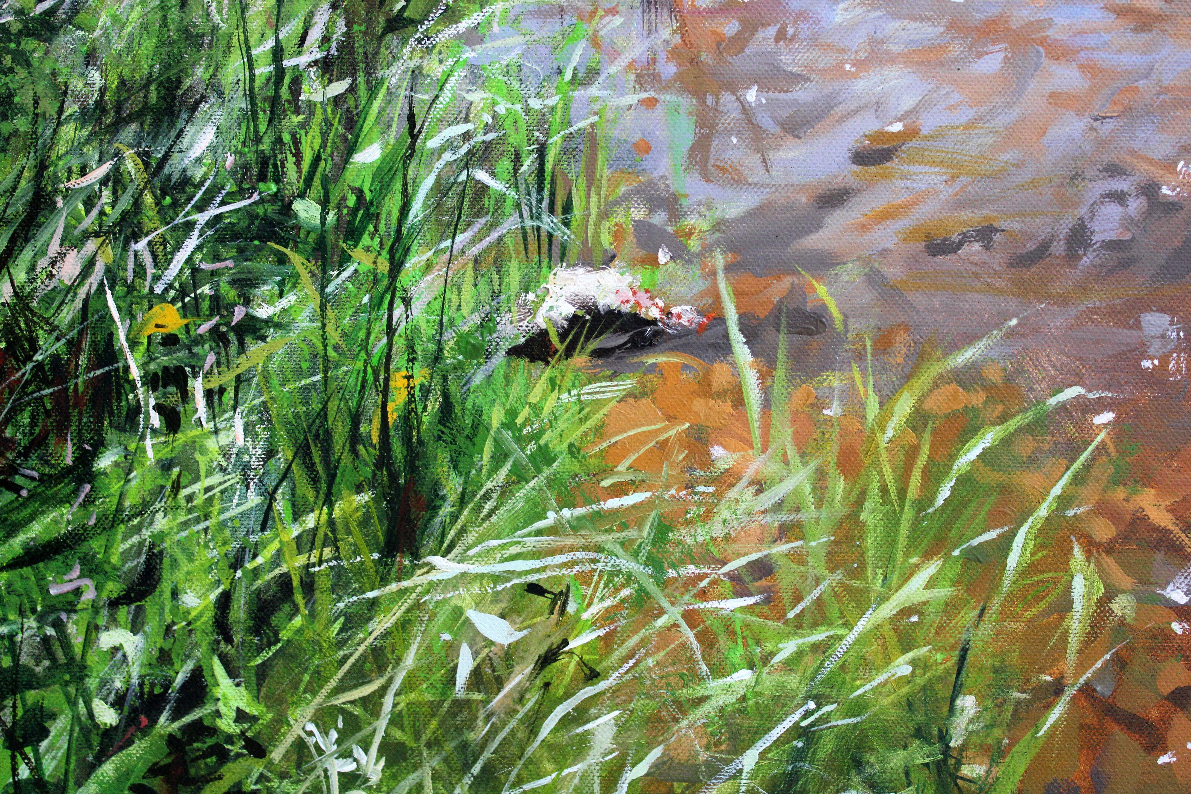 Amata river in spring. 2024, oil on canvas, 70x90 cm For Sale 2