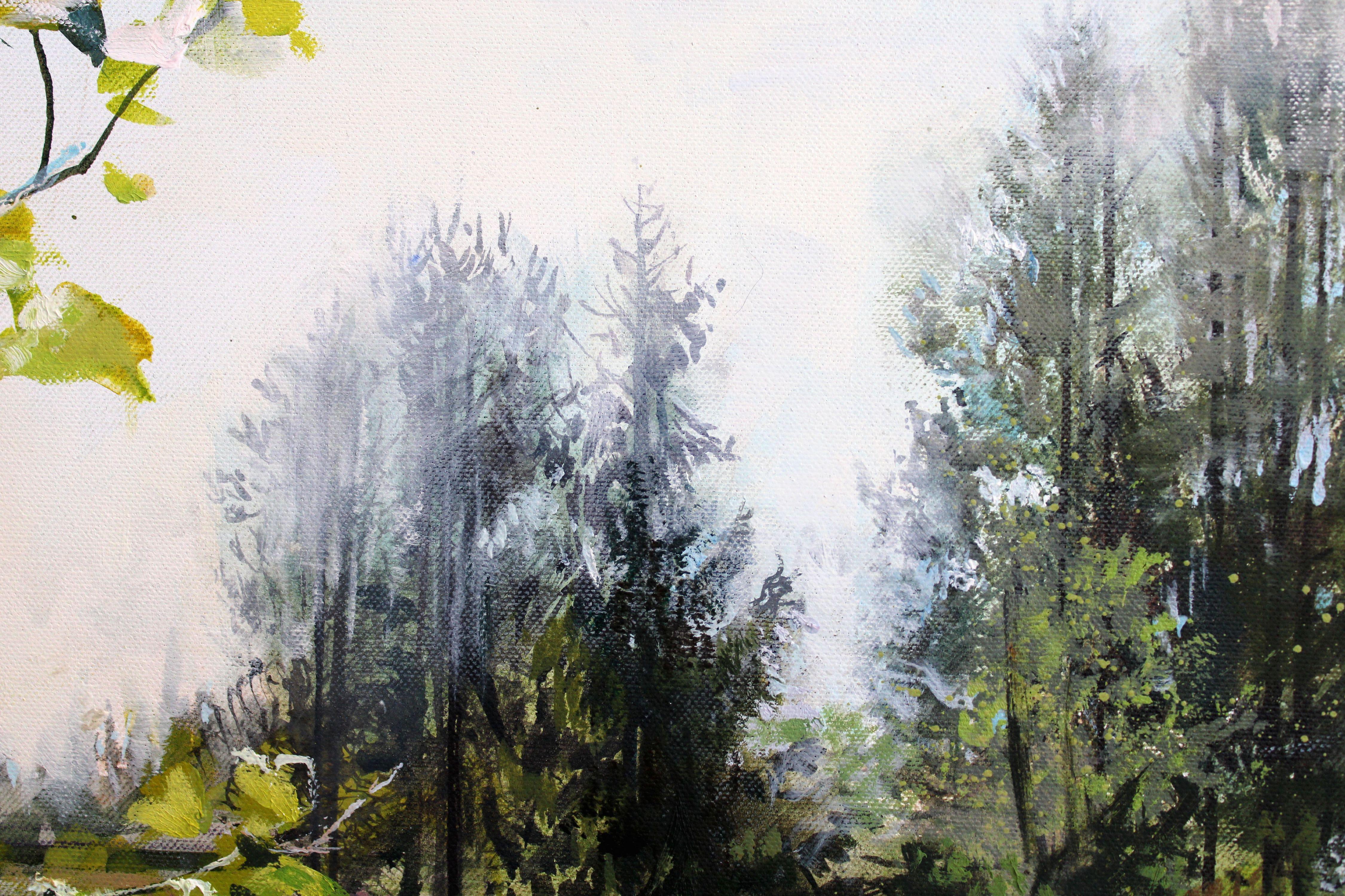 Amata river in spring. 2024, oil on canvas, 70x90 cm For Sale 4