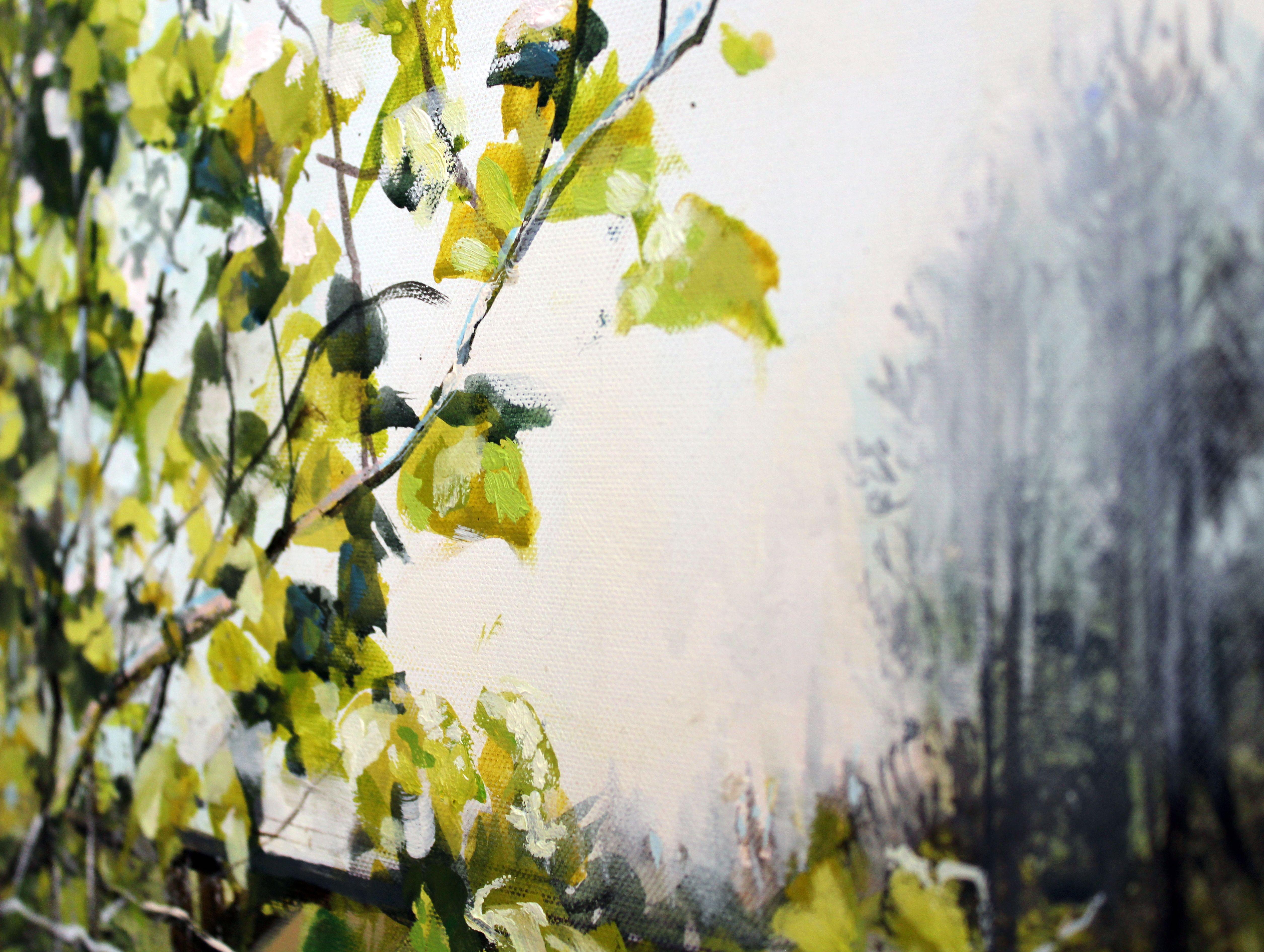 Amata river in spring. 2024, oil on canvas, 70x90 cm For Sale 6