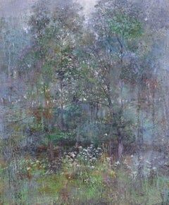 It's raining like in the Midsummer. 2017, mixed media on canvas, 60x50 cm