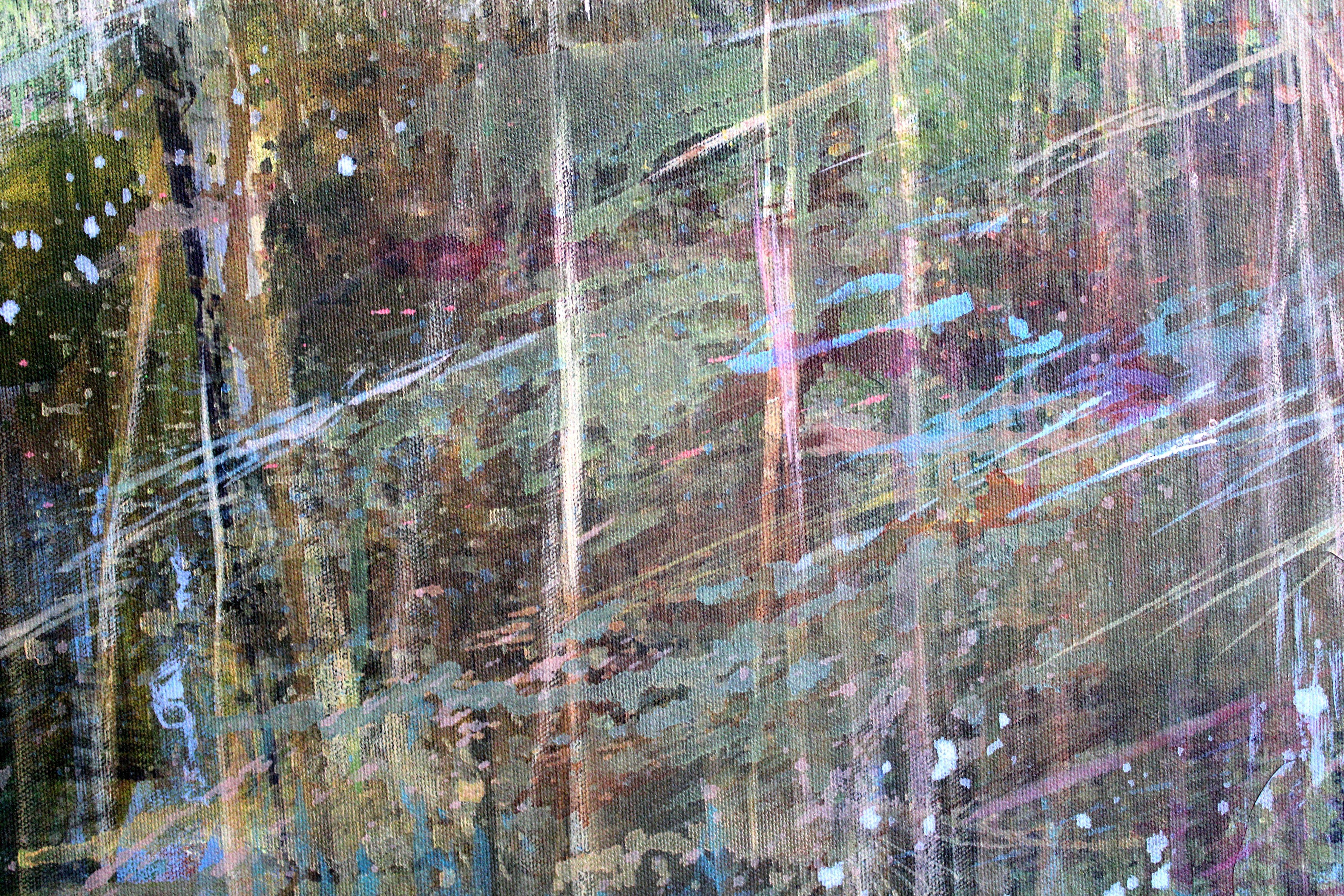 Seeufer im Frühling. 2023, Acryl auf Leinwand, 60x80 cm im Angebot 2