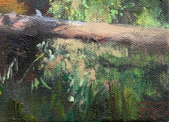 May. The Lobe River flows into Ogre. Oil on canvas, 40x50 cm