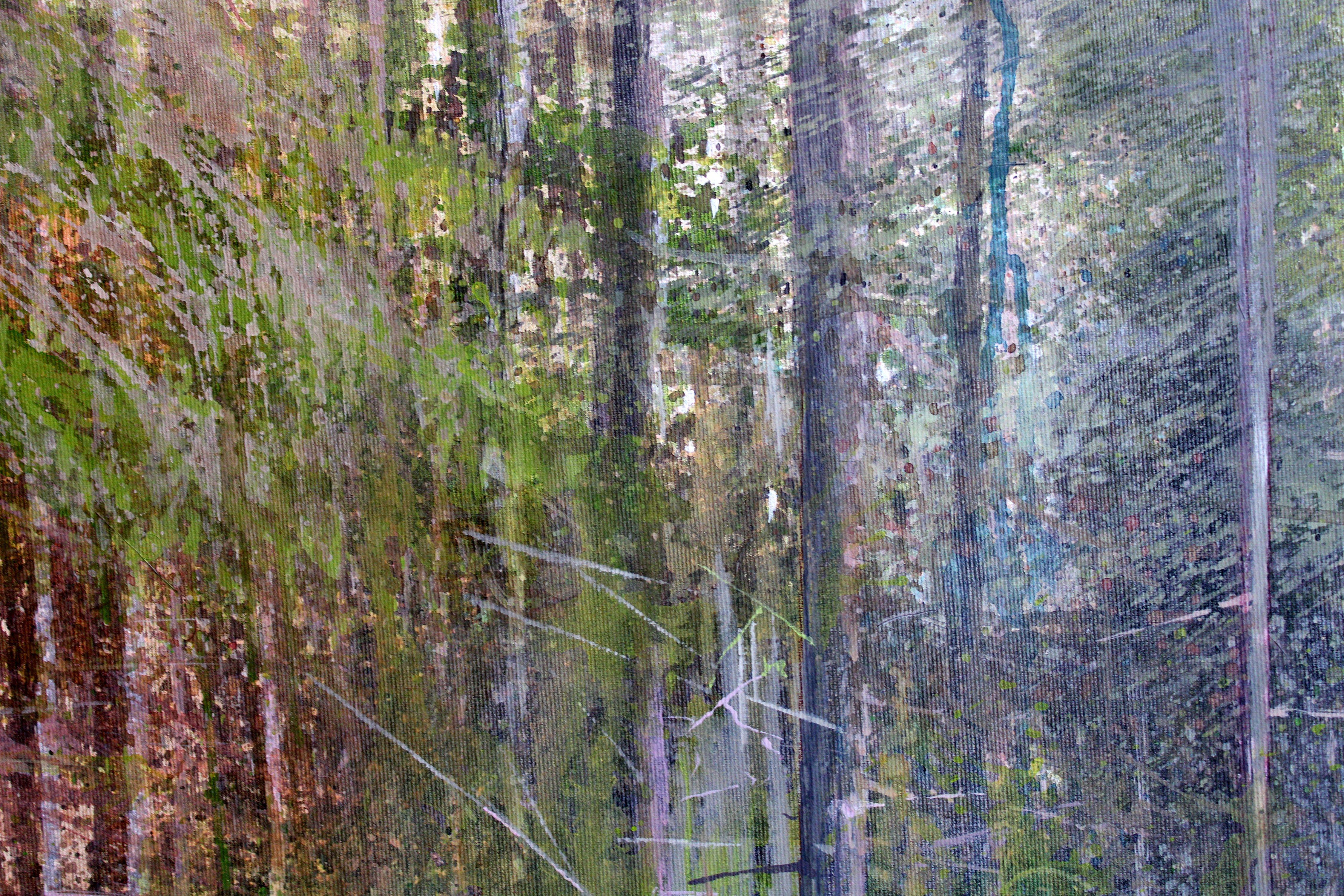 On the forest trail. 2023., canvas, acrylic, 90x120 cm For Sale 3