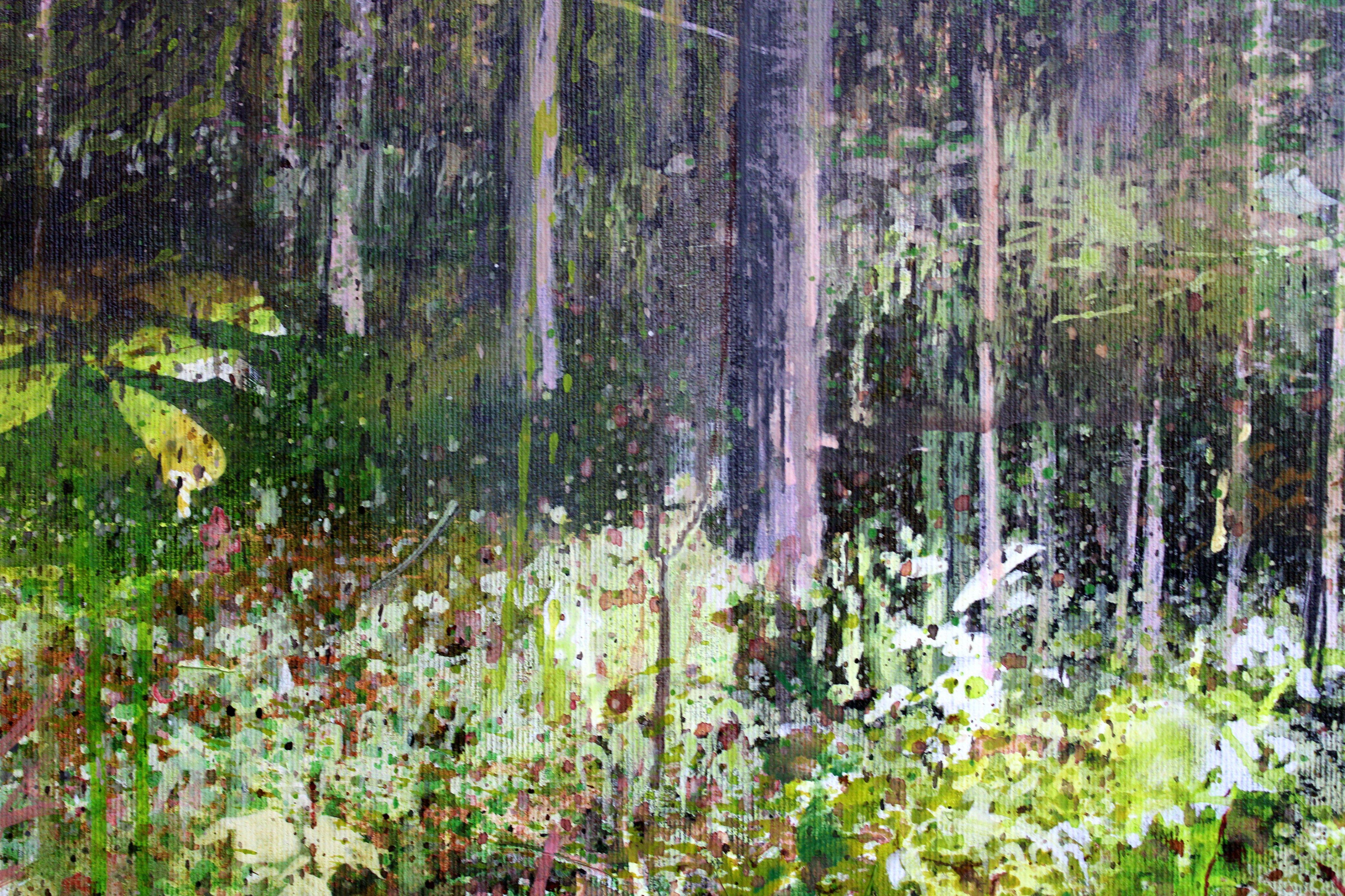 On the forest trail. 2023., canvas, acrylic, 90x120 cm For Sale 4