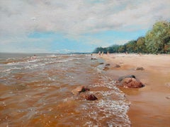 Seaside in July, 2022., oil on canvas, 40x50 cm