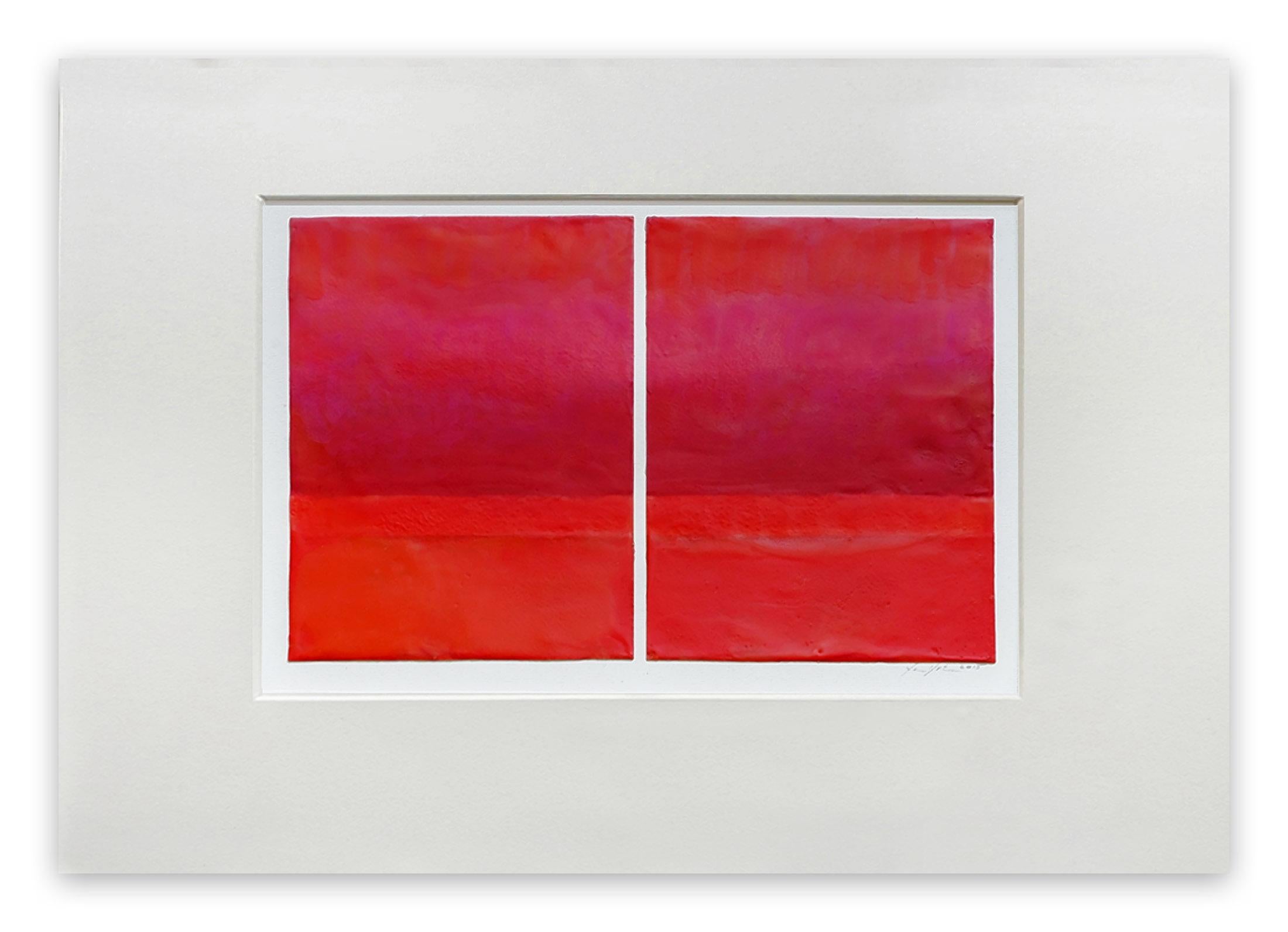 Janise Yntema Abstract Drawing - Cadmium Red (Abstract painting)