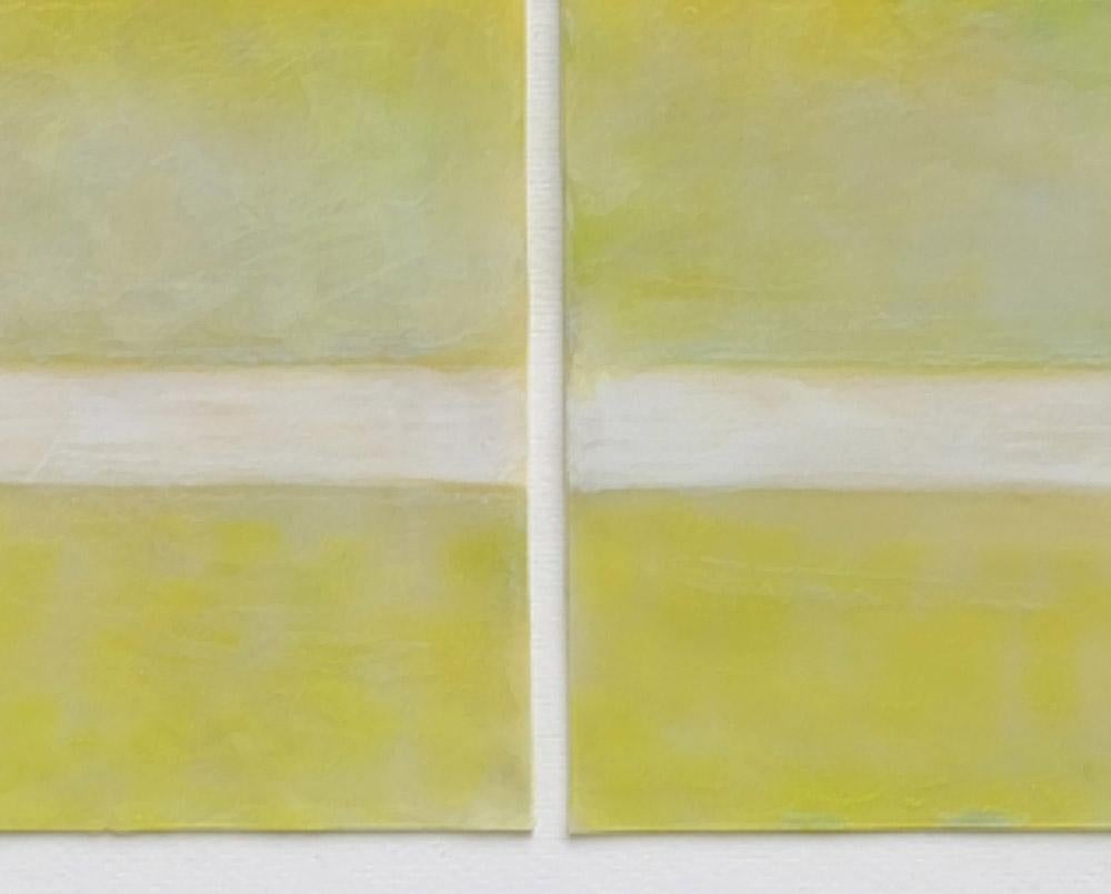 Celedon Mist (Abstraktes Gemälde) (Grau), Abstract Drawing, von Janise Yntema