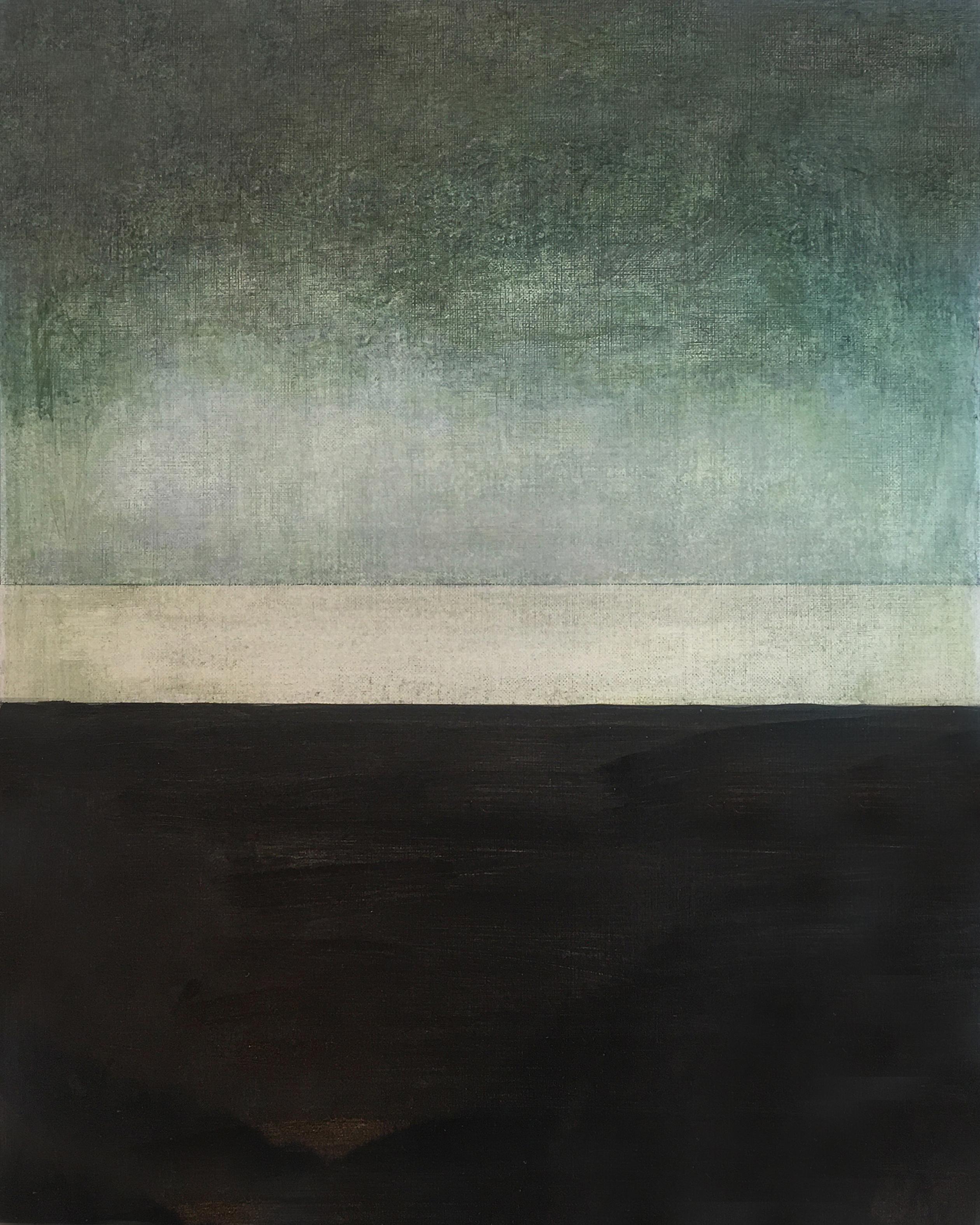Silenzio lineare (Pittura astratta) - Painting Astratto di Janise Yntema