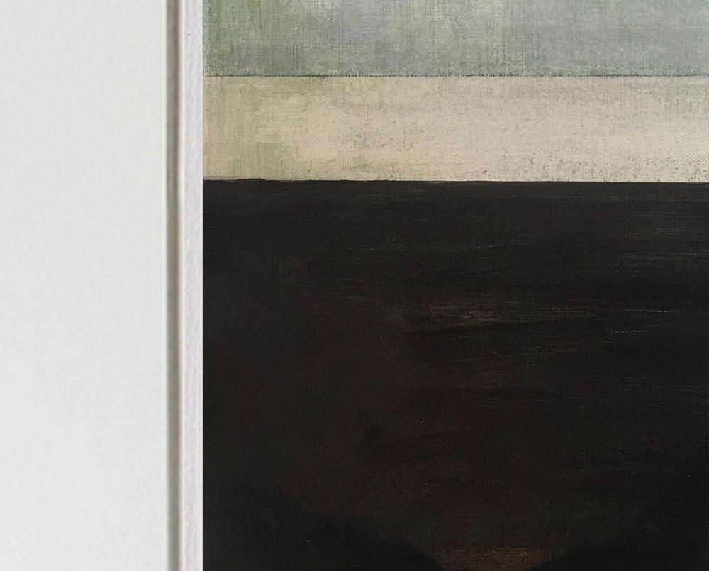 Silenzio lineare (Pittura astratta) - Abstract Painting Grigio di Janise Yntema