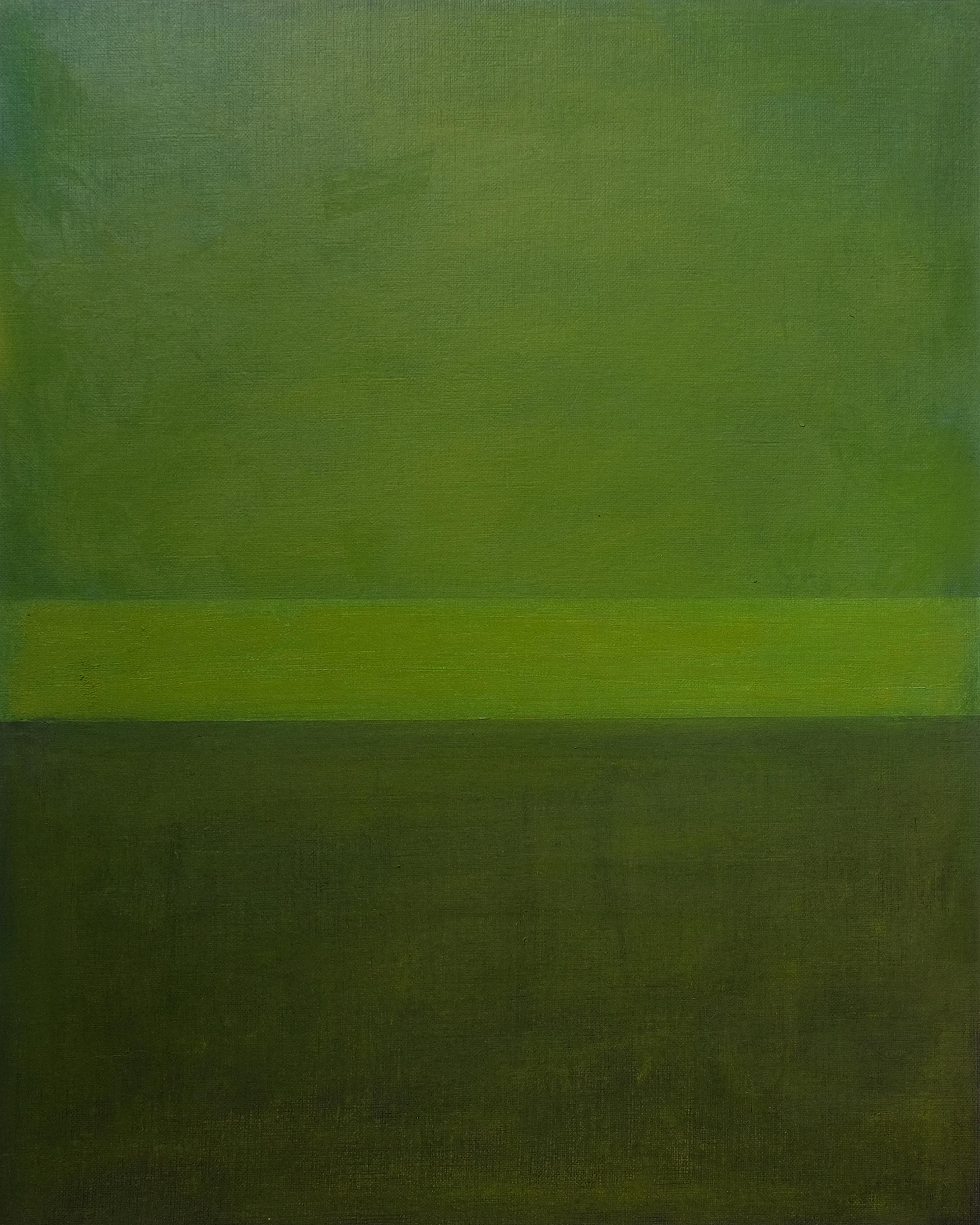 Mousse linéaire (peinture abstraite) - Abstrait Painting par Janise Yntema