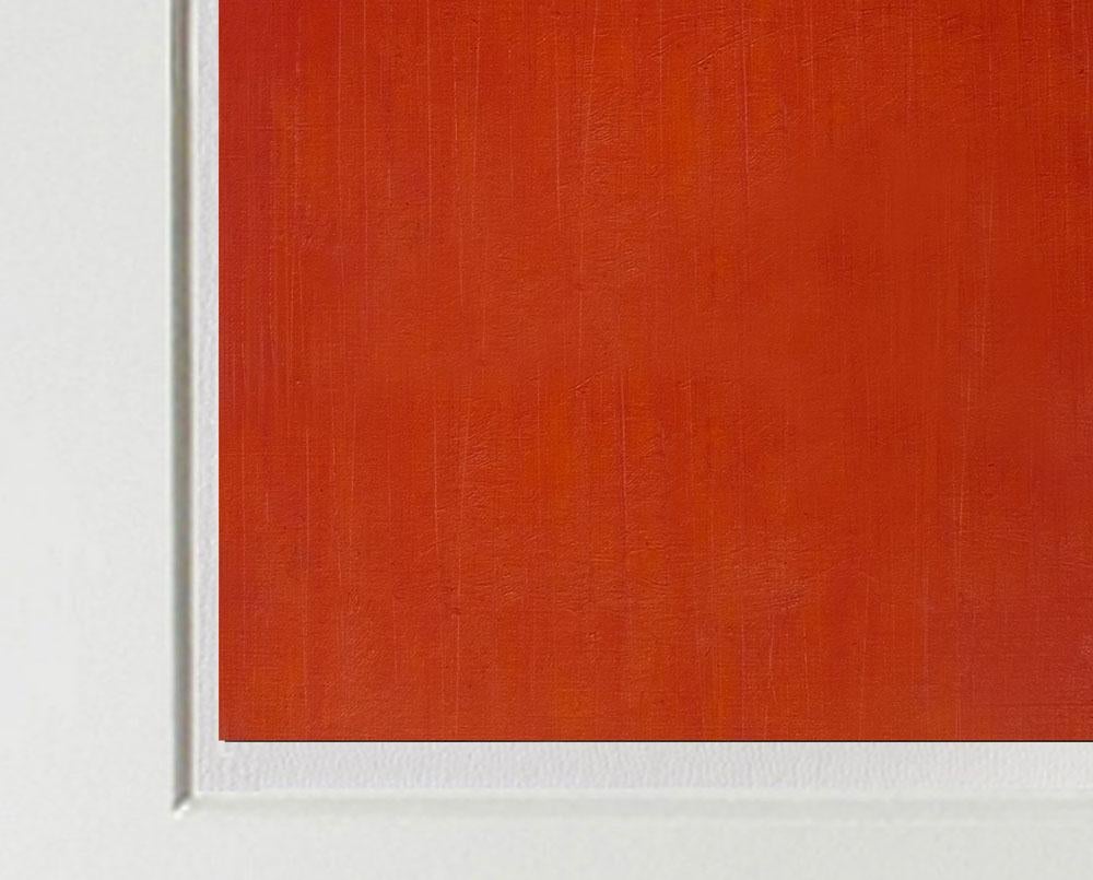Arancione lineare (Pittura astratta) - Painting Astratto di Janise Yntema