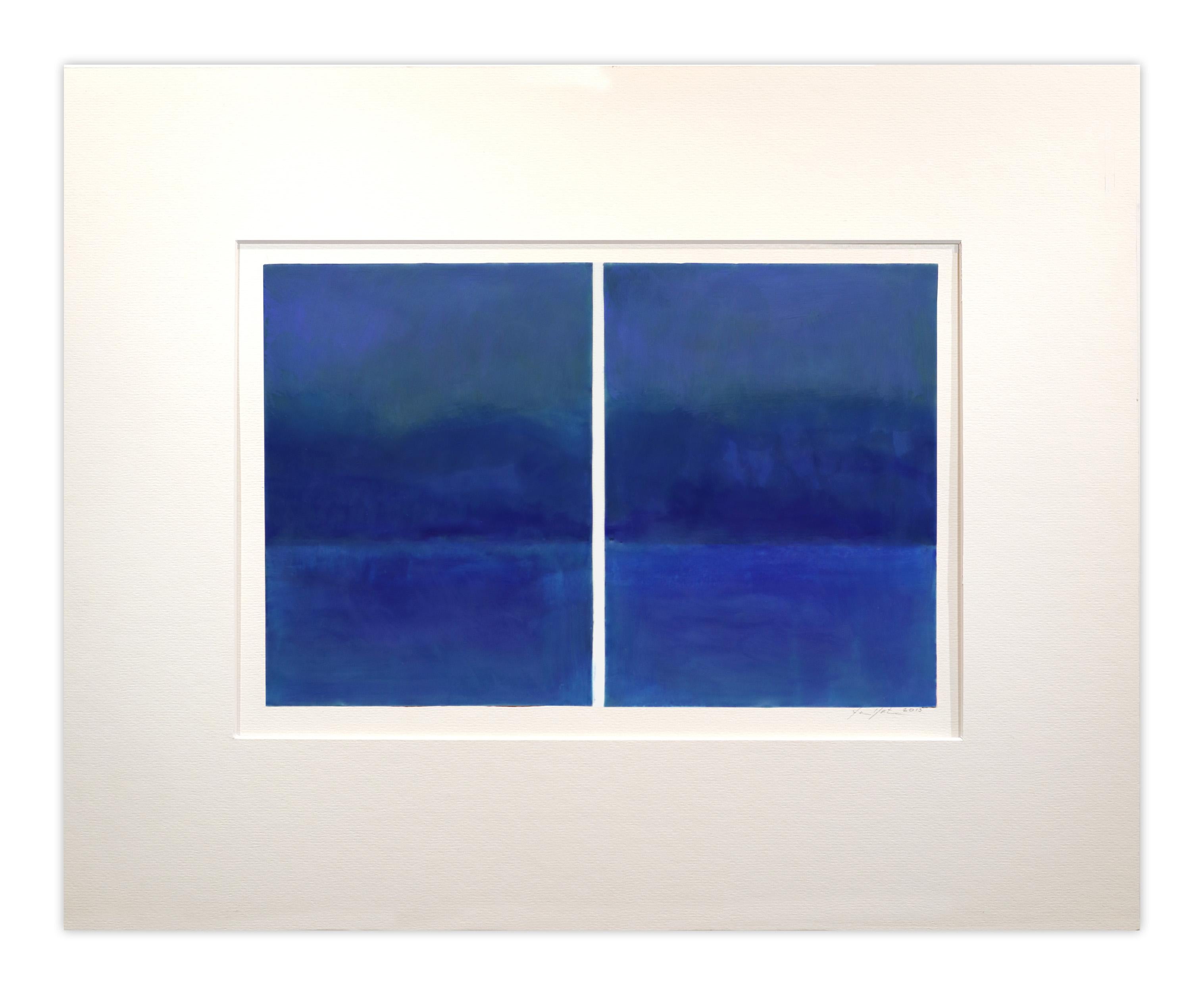 Janise Yntema Abstract Painting - Prussian Blue (Abstract painting)