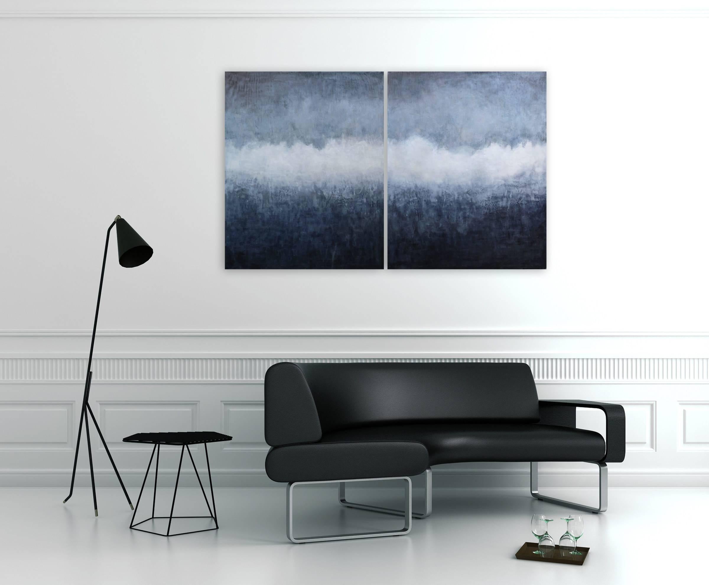 Girare la ruota (Pittura astratta) - Painting di Janise Yntema