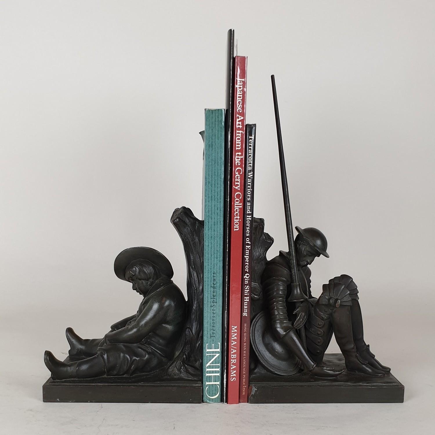 Paire de serre-livres Don Quixote de Janle / Max Le Verrier, Art Déco, XXe siècle 4