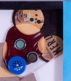 Female Pop Artist Jann Haworth 'Mickey Merz', 2010, signed mixed media collage